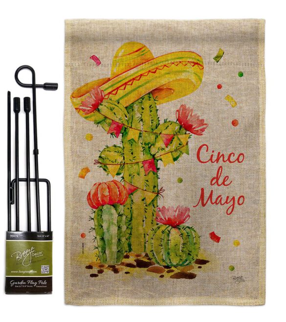 Cactus Cinco de Mayo - Southwest Country & Primitive Vertical Impressions Decorative Flags HG115178 Made In USA - Image 14