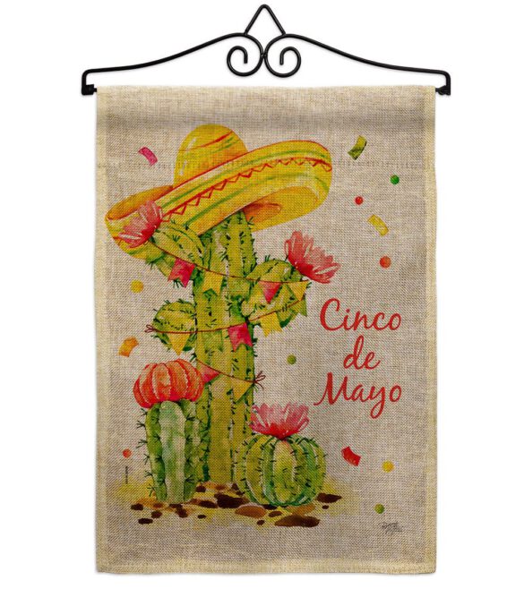 Cactus Cinco de Mayo - Southwest Country & Primitive Vertical Impressions Decorative Flags HG115178 Made In USA - Image 17
