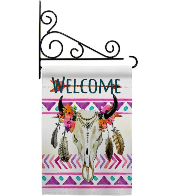 Bohemian Bull Skull - Southwest Country & Primitive Vertical Impressions Decorative Flags HG137009 Made In USA - Image 11