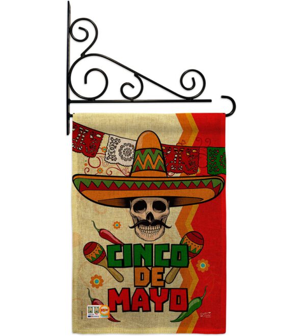 Calavera Cinco de Mayo - Southwest Country & Primitive Vertical Impressions Decorative Flags HG137045 Made In USA - Image 12