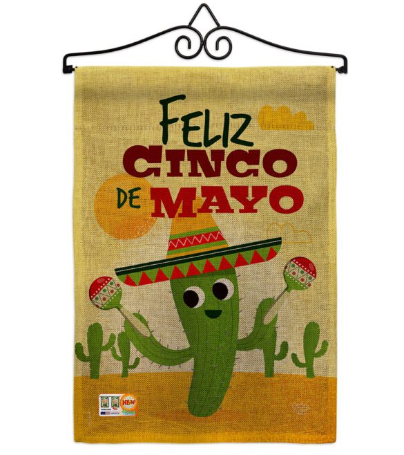 Feliz Cinco de Mayo - Southwest Country & Primitive Vertical Impressions Decorative Flags HG192058 Made In USA - Image 10