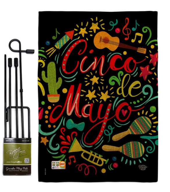 El Fiesta Cinco de Mayo - Southwest Country & Primitive Vertical Impressions Decorative Flags HG192061 Made In USA - Image 9