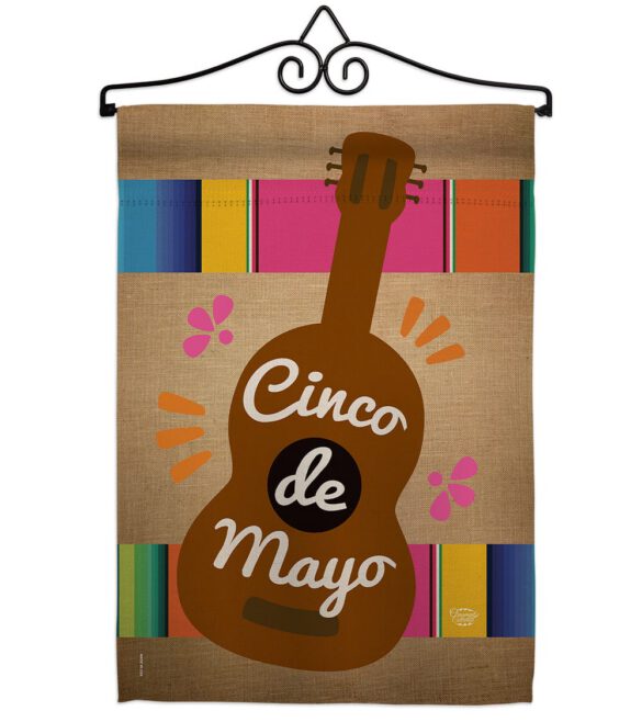 Celebrate Guitarron Cinco De Mayo - Southwest Country & Primitive Vertical Impressions Decorative Flags HG192062 Made In USA - Image 7