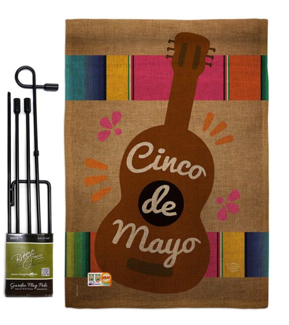 Celebrate Guitarron Cinco De Mayo - Southwest Country & Primitive Vertical Impressions Decorative Flags HG192062 Made In USA - Image 9
