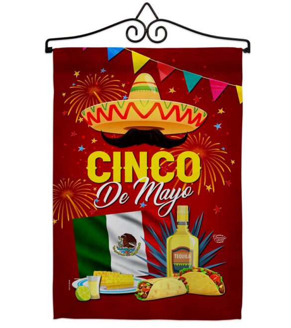 Cinco Festival - Southwest Country & Primitive Vertical Impressions Decorative Flags HG192537 Made In USA - Image 7