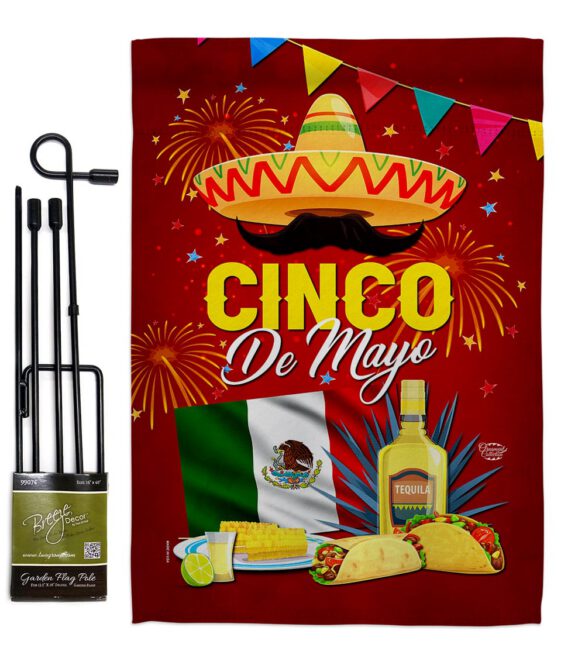 Cinco Festival - Southwest Country & Primitive Vertical Impressions Decorative Flags HG192537 Made In USA - Image 4