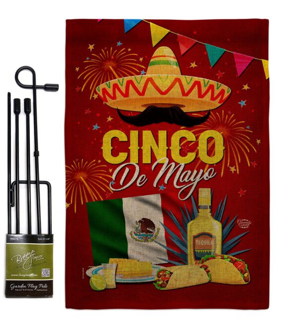Cinco Festival - Southwest Country & Primitive Vertical Impressions Decorative Flags HG192537 Made In USA - Image 14