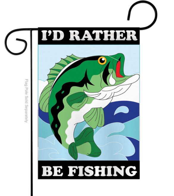 Fishing - Sports Interests Vertical Applique Decorative Flags HG109037