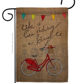 Bicycle Life - Sports Interests Vertical Impressions Decorative Flags HG109044 Made In USA