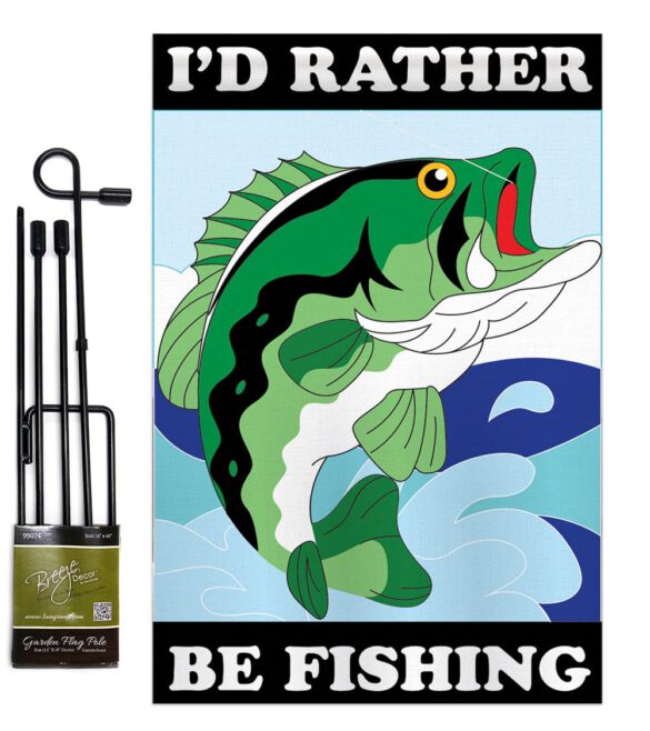 Fishing - Sports Interests Vertical Applique Decorative Flags HG109037 - Image 2