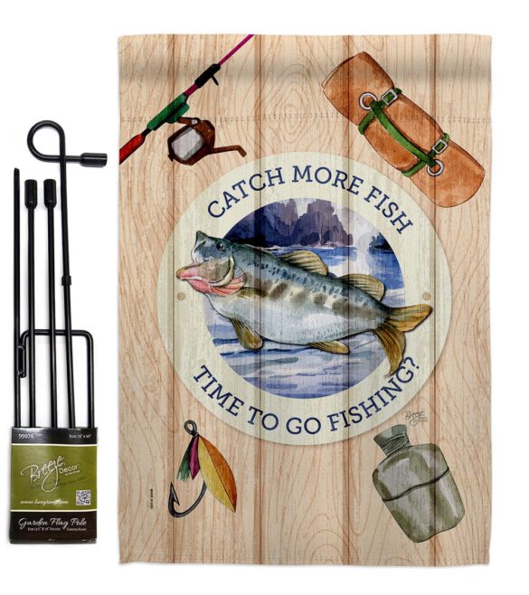 Catch Fish - Sports Interests Vertical Impressions Decorative Flags HG137549 Made In USA - Image 4