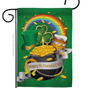 Happy St. Patrick's Day - St Patrick Spring Vertical Impressions Decorative Flags HG102027 Made In USA