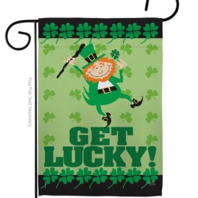 Get Lucky - St Patrick Spring Vertical Impressions Decorative Flags HG102028 Made In USA