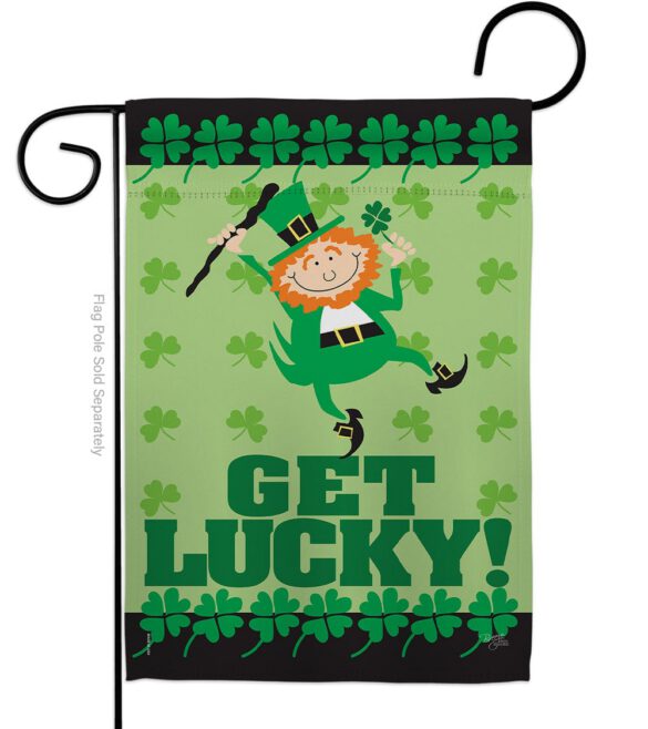 Get Lucky - St Patrick Spring Vertical Impressions Decorative Flags HG102028 Made In USA