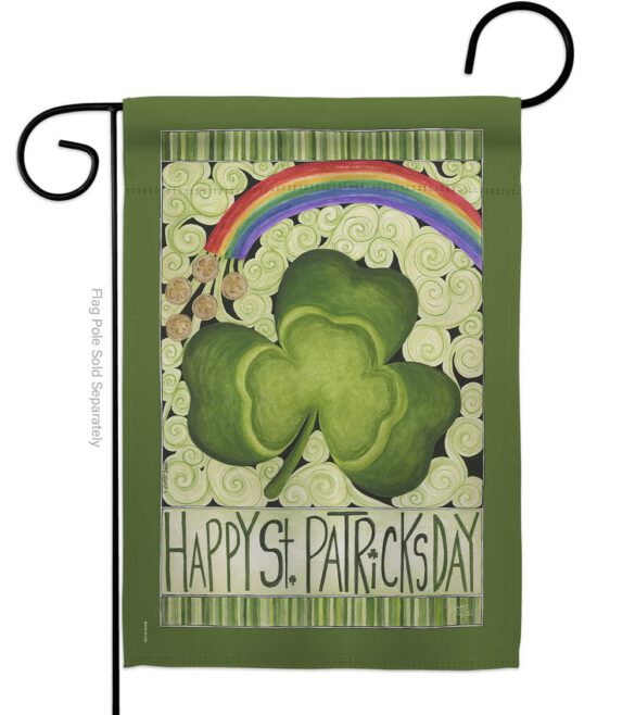 Happy St. Patricks Day - St Patrick Spring Vertical Impressions Decorative Flags HG102054 Made In USA