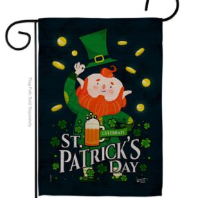 Celebrate St. Pat - St Patrick Spring Vertical Impressions Decorative Flags HG130315 Made In USA