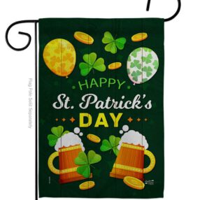 Cheers on St.Patrick - St Patrick Spring Vertical Impressions Decorative Flags HG130320 Made In USA