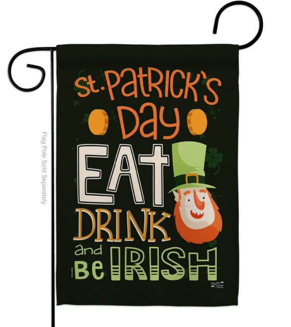 Be Irish - St Patrick Spring Vertical Impressions Decorative Flags HG137315 Made In USA - Image 2