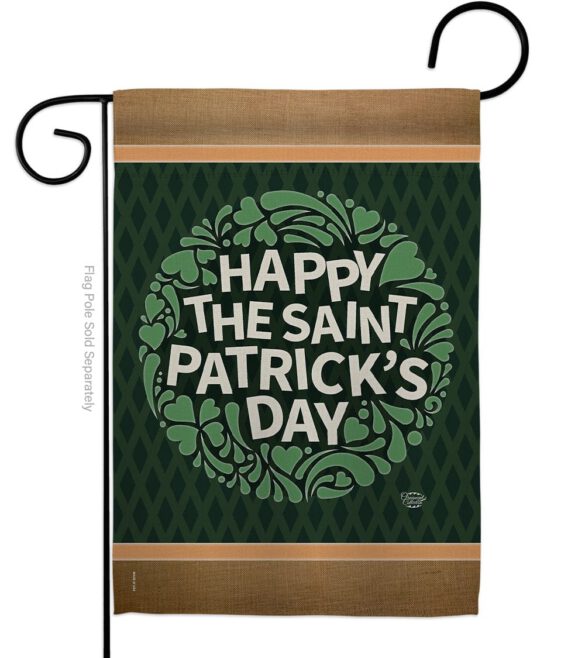 Happy St. Patrick's Day - St Patrick Spring Vertical Impressions Decorative Flags HG191084 Made In USA
