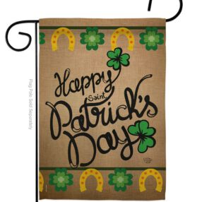 Happy Saint Patrick's Day - St Patrick Spring Vertical Impressions Decorative Flags HG191090 Made In USA