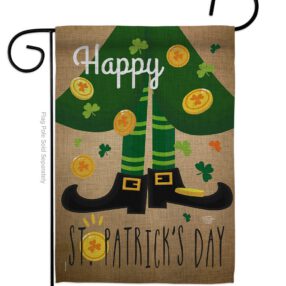 Happy St Patrick's Day Leprechaun Shoe - St Patrick Spring Vertical Impressions Decorative Flags HG192023 Made In USA