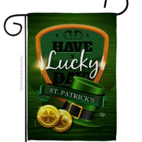 Have A Lucky Day - St Patrick Spring Vertical Impressions Decorative Flags HG192157 Made In USA