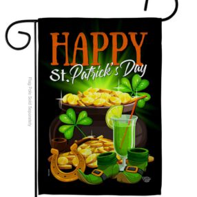 Happy Saint Patrick Day - St Patrick Spring Vertical Impressions Decorative Flags HG192433 Made In USA