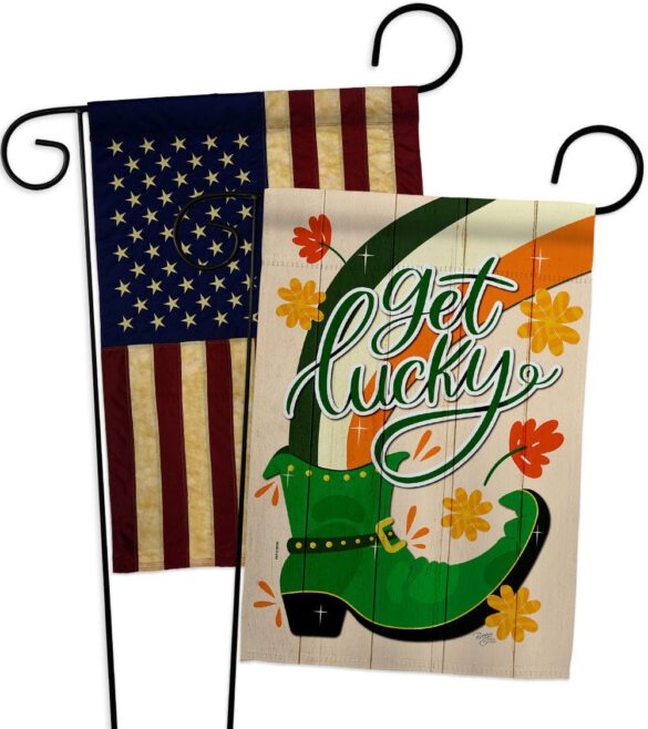 Get Lucky Boot - St Patrick Spring Vertical Impressions Decorative Flags HG120035 Made In USA - Image 7