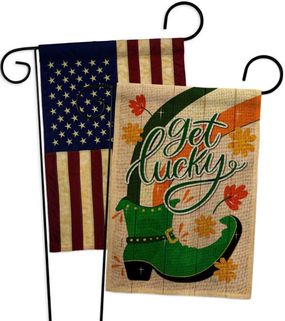 Get Lucky Boot - St Patrick Spring Vertical Impressions Decorative Flags HG120035 Made In USA - Image 28