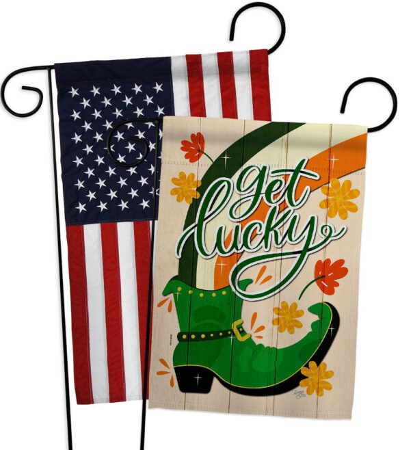 Get Lucky Boot - St Patrick Spring Vertical Impressions Decorative Flags HG120035 Made In USA - Image 9