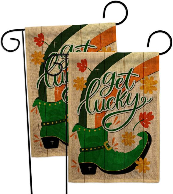 Get Lucky Boot - St Patrick Spring Vertical Impressions Decorative Flags HG120035 Made In USA - Image 32