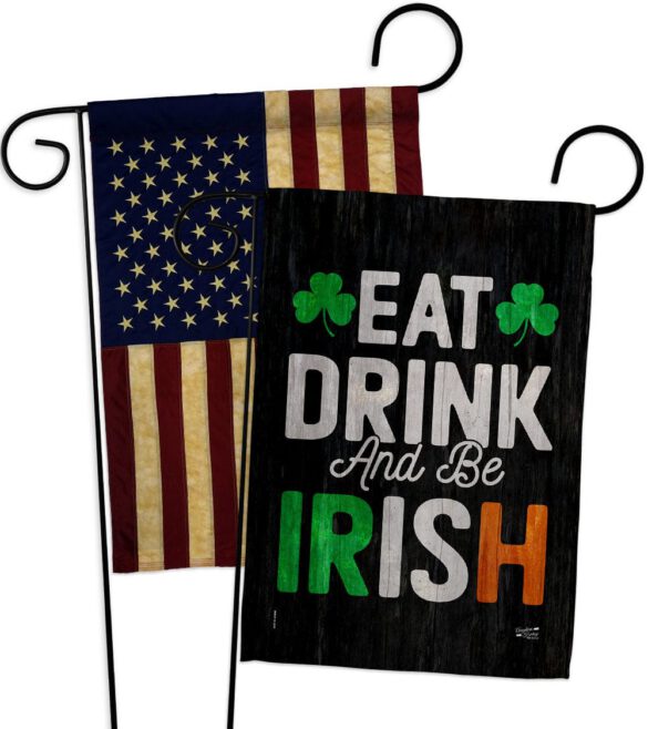 Eat Drink Be Irish - St Patrick Spring Vertical Impressions Decorative Flags HG130308 Made In USA - Image 7