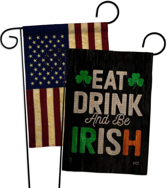 Eat Drink Be Irish - St Patrick Spring Vertical Impressions Decorative Flags HG130308 Made In USA - Image 28