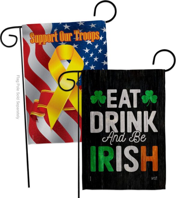 Eat Drink Be Irish - St Patrick Spring Vertical Impressions Decorative Flags HG130308 Made In USA - Image 13