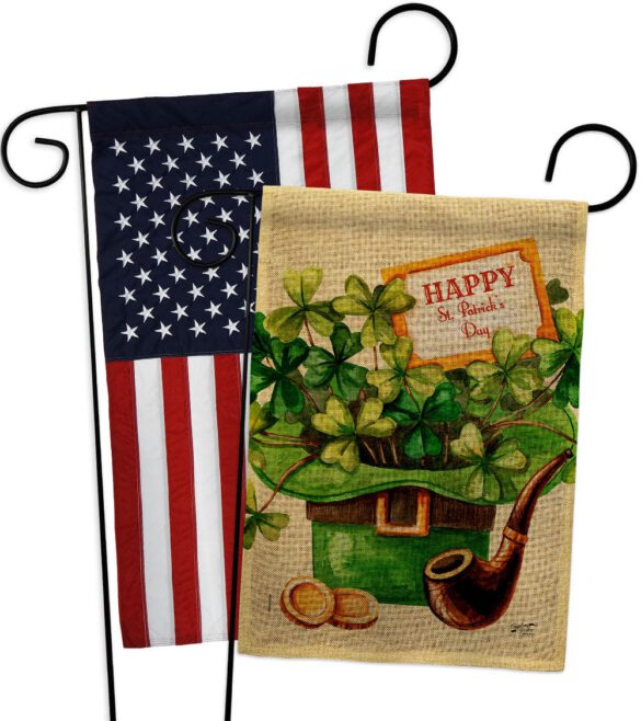 Cover and Hat - St Patrick Spring Vertical Impressions Decorative Flags HG130323 Made In USA - Image 30