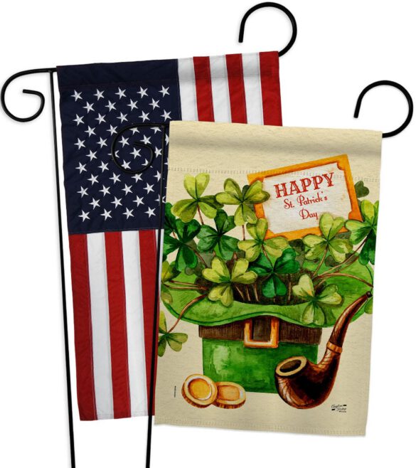 Cover and Hat - St Patrick Spring Vertical Impressions Decorative Flags HG130323 Made In USA - Image 9