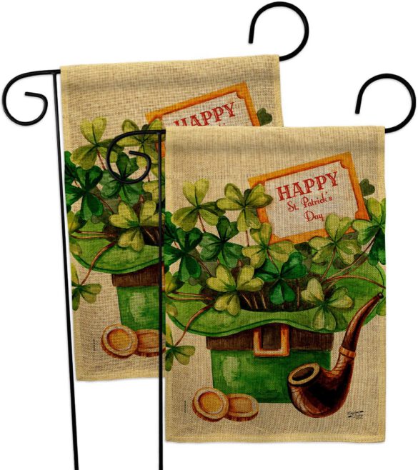 Cover and Hat - St Patrick Spring Vertical Impressions Decorative Flags HG130323 Made In USA - Image 32