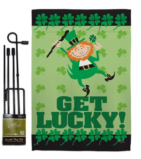 Get Lucky - St Patrick Spring Vertical Impressions Decorative Flags HG102028 Made In USA - Image 4