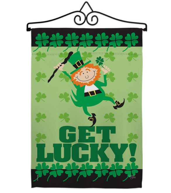 Get Lucky - St Patrick Spring Vertical Impressions Decorative Flags HG102028 Made In USA - Image 7