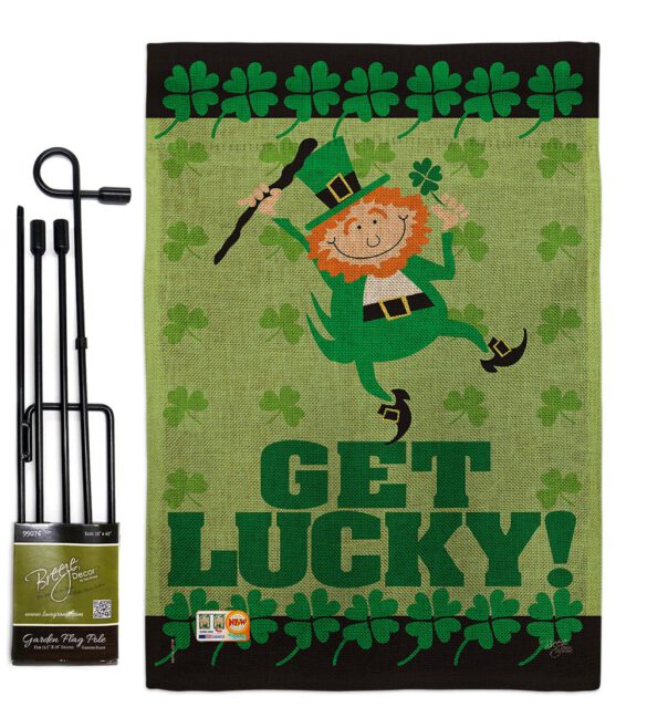 Get Lucky - St Patrick Spring Vertical Impressions Decorative Flags HG102028 Made In USA - Image 9