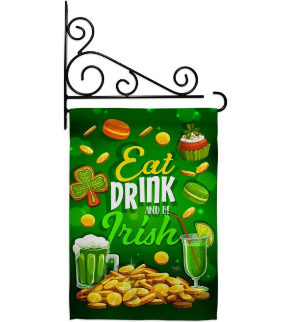 Eat Drink Be Irish - St Patrick Spring Vertical Impressions Decorative Flags HG102064 Made In USA - Image 8