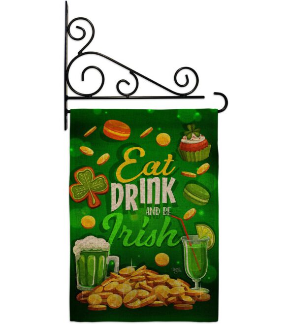 Eat Drink Be Irish - St Patrick Spring Vertical Impressions Decorative Flags HG102064 Made In USA - Image 18
