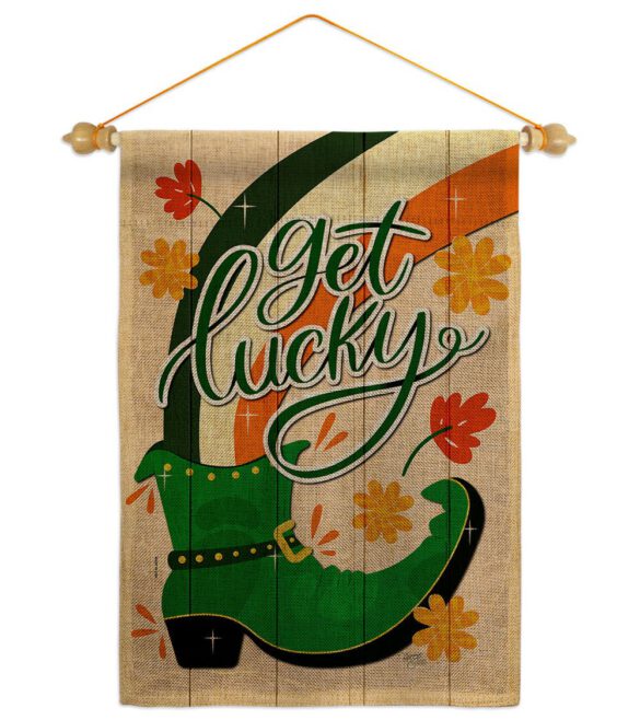Get Lucky Boot - St Patrick Spring Vertical Impressions Decorative Flags HG120035 Made In USA - Image 40