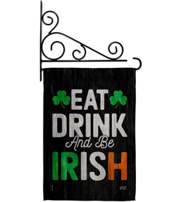 Eat Drink Be Irish - St Patrick Spring Vertical Impressions Decorative Flags HG130308 Made In USA - Image 17