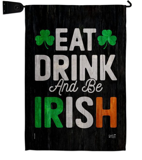 Eat Drink Be Irish - St Patrick Spring Vertical Impressions Decorative Flags HG130308 Made In USA - Image 18