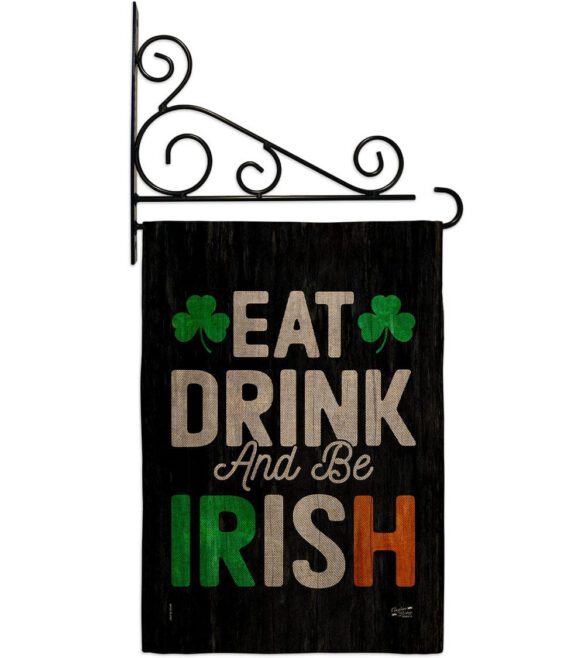 Eat Drink Be Irish - St Patrick Spring Vertical Impressions Decorative Flags HG130308 Made In USA - Image 38