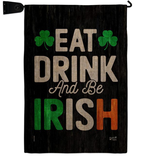 Eat Drink Be Irish - St Patrick Spring Vertical Impressions Decorative Flags HG130308 Made In USA - Image 39