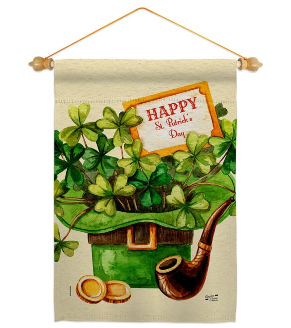 Cover and Hat - St Patrick Spring Vertical Impressions Decorative Flags HG130323 Made In USA - Image 19