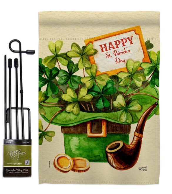 Cover and Hat - St Patrick Spring Vertical Impressions Decorative Flags HG130323 Made In USA - Image 4