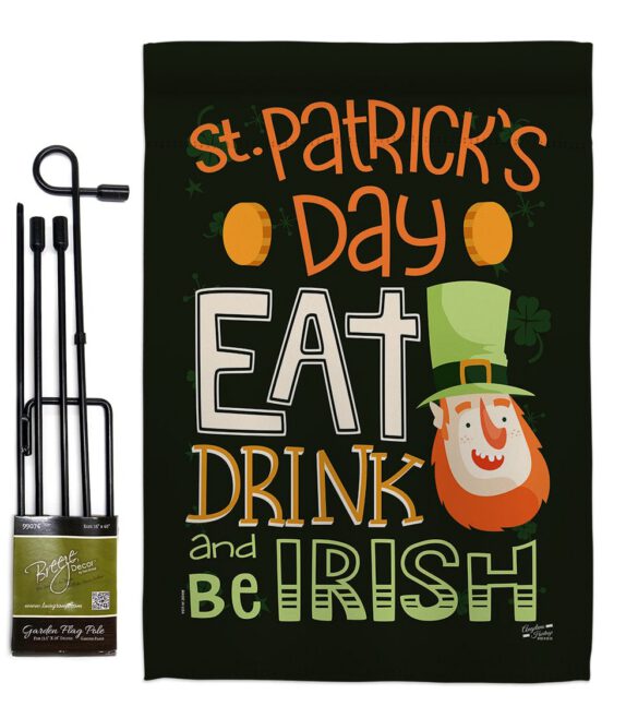 Be Irish - St Patrick Spring Vertical Impressions Decorative Flags HG137315 Made In USA - Image 5